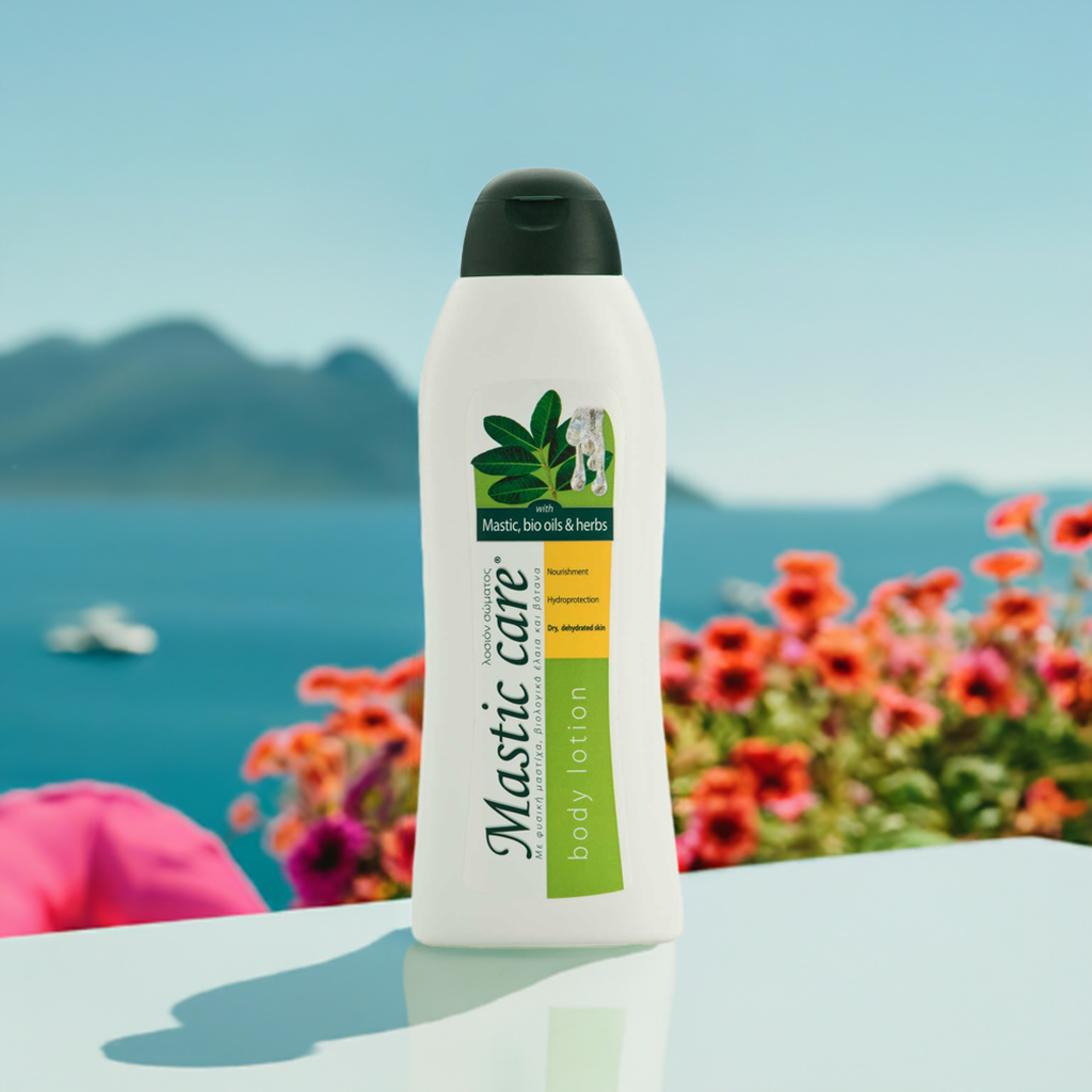 Mleczko do ciała z mastyksem, organicznymi olejami i ziołami 300 ml